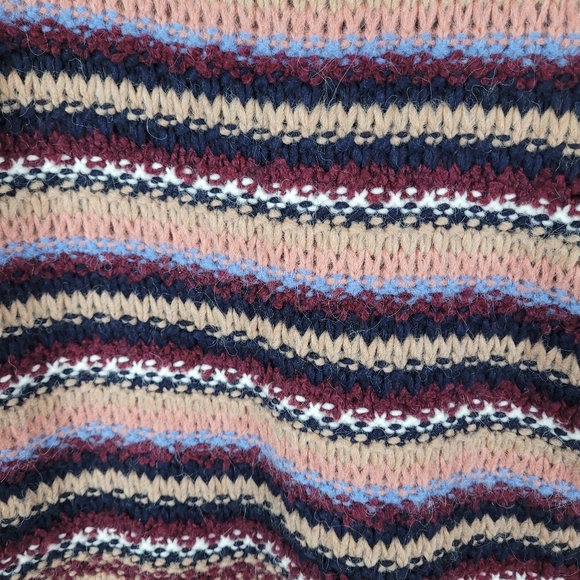 NWT Anthropologie Elsamanda Striped Chunky Knit Alpaca Wool Sweater Size S - Picture 2 of 10